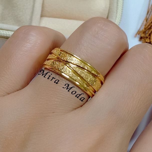 Finger Ring Design 21k Saudi Gold Mens Ring R140 18K Saudi Gold