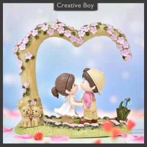 [Creative] Dancing couple Miniature Desktop Home Decor Cake Ornament Gifts Dollhouse