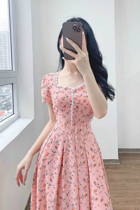 Váy hoa nhí Vintage Hàn Quốc siêu xinh_Thời Trang FaSgir