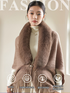 GIIKING ผ้าคลุมไหล่ขนสัตว์ขนาดใหญ่อเนกประสงค์ผ้าคลุมไหล่หนา