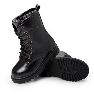 New childrens shoes autumn boys leather boots for middle and large children Martin boots childrens special police small military childrens boots round toe flat heel