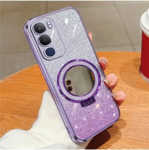 Casing Vivo Y19s Y19s Pro Y19s GT Y04s Y04 Luxury Gliter Premium TPU Ring Holder Mirror