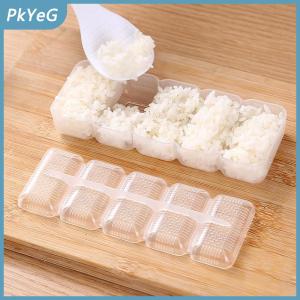 PkYeG 5 cái bộ Sushi Nigiri Maker gạo bóng khuôn mẫu không dính Báo Chí Maker DIY Bento công cụ