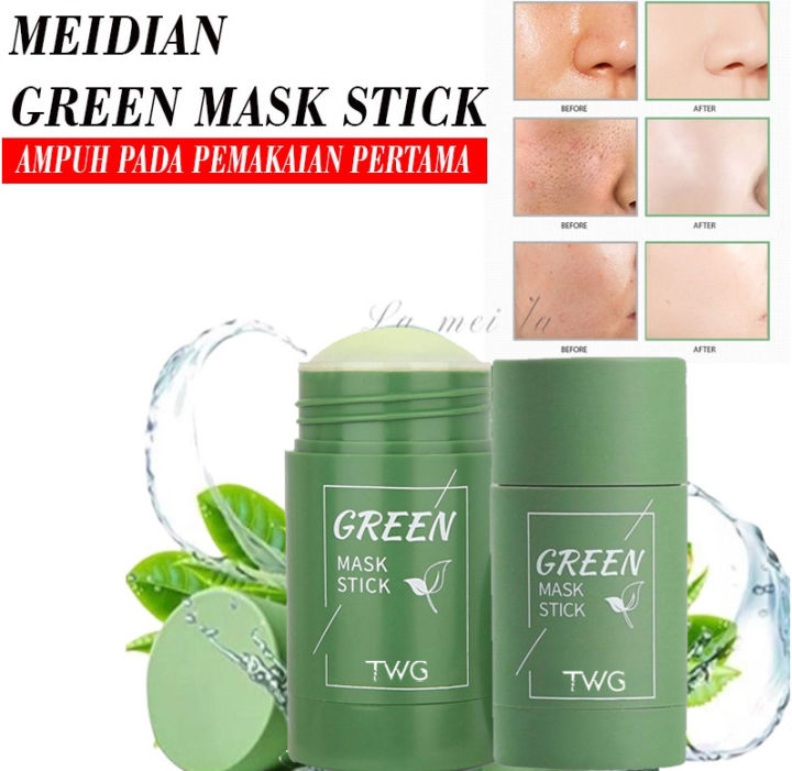 Green Mask Stick TWG Meidian Original Asli Green Tea / Masker Wajah