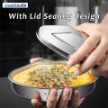 JustLiving 304 Stainless Steel Bowl Basin Soup Bowl Cooking Scalloped Steamer Tray Separate Steamer Tray Rice Cooker Rice Waterproof Steamer Bowl Household Children's Supplementary Steamer Bowl. 