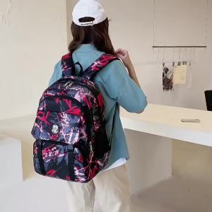 AE Korean-style trendy backpack for middle and high school students fashionable camouflage travel large-capacity laptop backpack