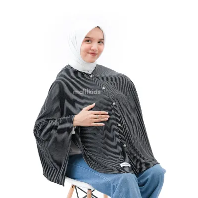 Malilkids Nursing Cover 2in1 Stripe Series - Apron Penutup Menyusui Series 1