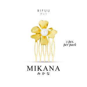 Mikana Bifuu 3pcs Flower Metal Hair Comb Clip for women accessories pearl hairclip hairdress for her