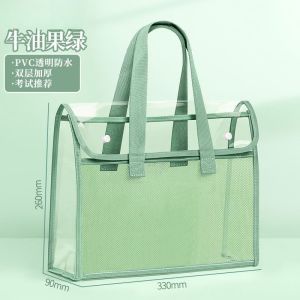Túi Đựng Tài Liệu Trong Suốt Có Quai Xách Túi Hồ Sơ A4 Túi Tote PVC Đựng Sách Vở Văn Phòng