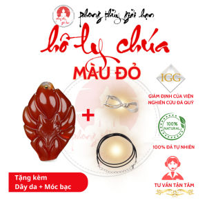 Mặt Đá Phong Thủy Hồ Ly Chúa Đỏ Mệnh HỏaĐã Được Kiểm Định 100% Tự Nhiên Mang Lại Quyền LựcThu Hút Tài Lộc Phú Quý