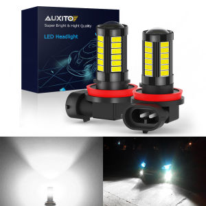 AUXITO 2 Chiếc Đèn Sương Mù 1000Lm Bóng Đèn Led H11 H8 H16 Đèn Sương Mù Xe Hơi Led 9006 9005 Đèn Sương Mù Màu Trắng 5630Smd 6000K