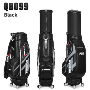 PGM QB099 High Capacity Golf Bag Men Women Air Cargo Bag Four Wheel Flat Push Telescopic Pack Waterproof Microfiber Leather