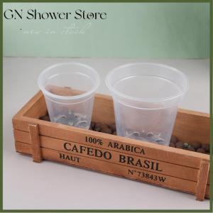 [GN Store] Round Planter Pot Orchid Nursery Container Planter Container Transparent Orchid Container Round Starting Pots