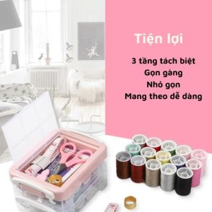 Bộ Kim May Tự Xỏ Chỉ 30 Cái Kèm Hộp Gỗ Sang Trọng – Khâu Da Vải Dày Canvas Thảm DIY