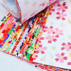 Gold Lines 20pcs/pack Flower DIY Folding Decorative Kids Origami Handmade Craft Paper Scrapbook Decor