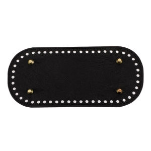 Alas Tas Rajut Kulit Bentuk Oval PU Leather Oval Base Bag Pre-Drilled