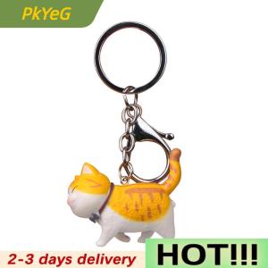 PkYeG New Lovely Cat Kitten Keychain Keyring Handbag Pendant Ornament Kids Toy Gift
