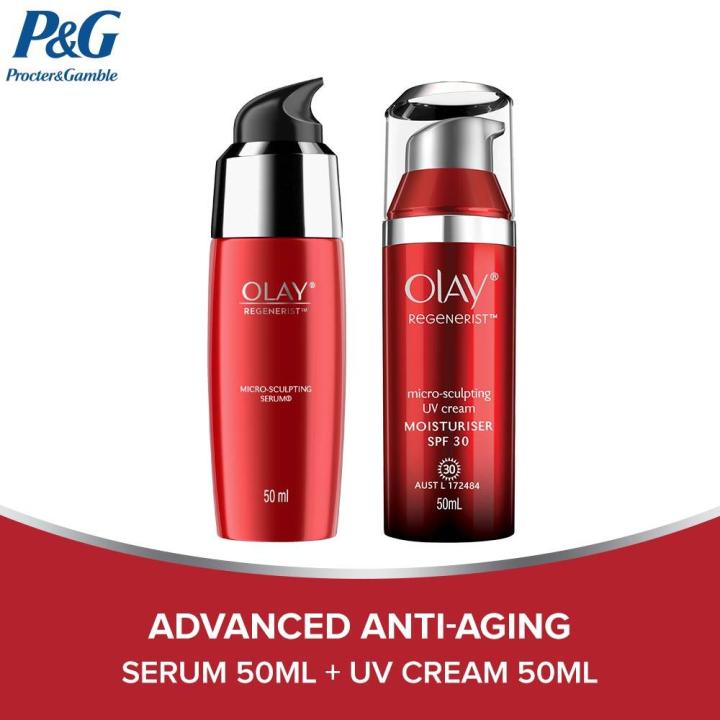 Olay Regenerist Micro Sculpting Serum 50ml Uv Cream Spf30 50ml Lazada