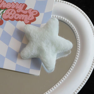 MSTIANQ Plush Star Bangs Hair Clip Fresh Sweet Cute Girls Daily All-match Hair Accessories