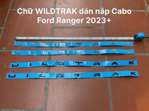Chữ WILDTRAK dán nắp CABO Ford Ranger đời 2023+ (KT: 2 x 89 cm)