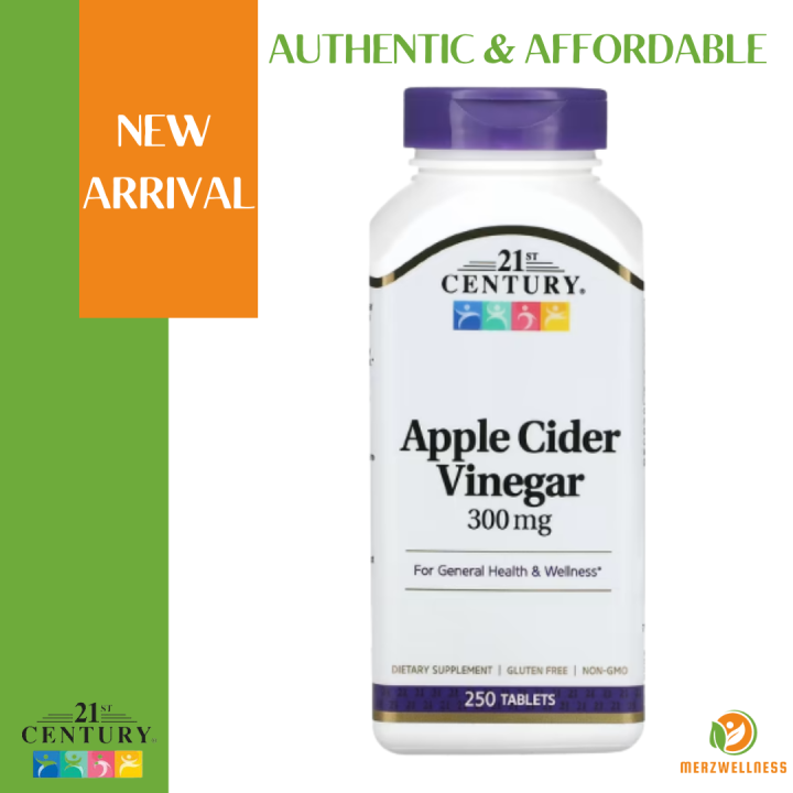 21st Century, Apple Cider Vinegar, 300 mg, 250 Tablets Expiry 08/2026 Lazada PH