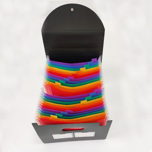 【SG】A4 File Folder Expanding File Folders 25/37 Grids Portable Large Capacity Receipt Organizer with Colorful Tabs for School Home Office