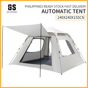 tent for camping waterproof 4 person outdoor Automatic Tent Layer Foldable Hiking Family Tents 210X210X145CM/240X240X155CM