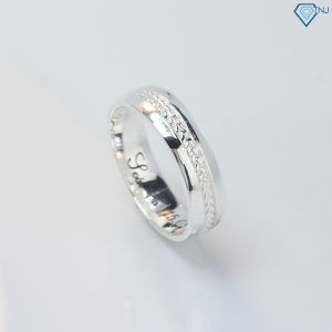 Nhẫn nam bạc thật trơn khắc tên cá tính NNA0164 - Trang Sức TNJ