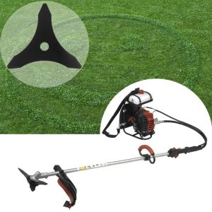 10 Inch 3t Trimmer Mower Blade 3 Tooth Steel Brush Blade Trimmer Accessory Suitable For Changing The Blade Of Trimmer And Weeder (Black)