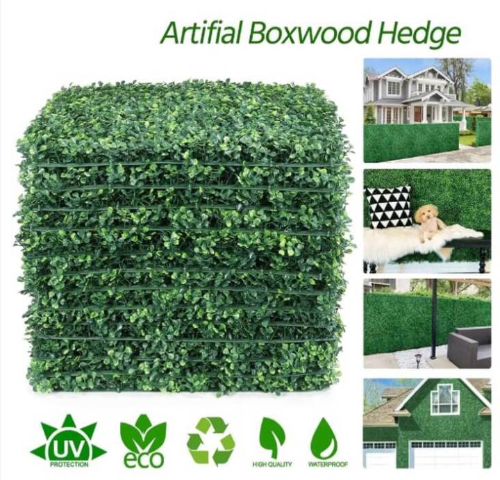 Artificial Plant Wall Fence Greenery Panel Decor Foliage/Hedge Green Grass  Mat 