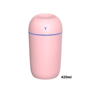 เครื่องพ่นหมอก เครื่องพ่นไอน้ำ  ครื่องพ่นอโรม่า ไฟหลากสี ขนาดเล็กพกพาสะดวก 300ml มินิเครื่องพ่นความชื้น ชาร์จ USB เครื่องพ่นไอน้ำอโรม่า