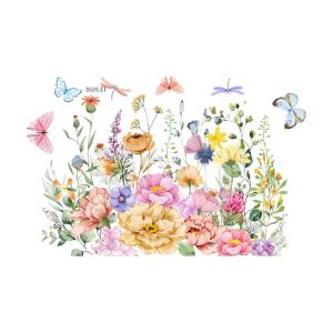 【Flash Sale】COD Various Green Plants Flowers Wall Sticker Bathroom Toilet Decor Decals Living Room Cabinet Home Decoration Self Adhesive Mural