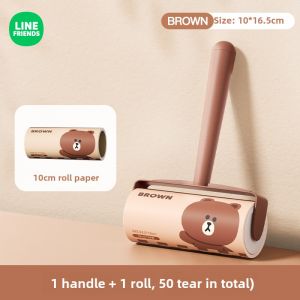 LINE FRIENDS Sticky Lint Roller Replaceable Tearable Clothes Pet Hair Remover LFB276