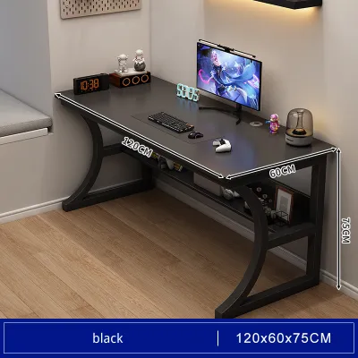 POWER HOUSE FITNESS Arc type Style Computer Desk with Drawer for Office and Gaming Study Table Desktop Workstation