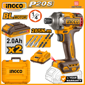 INGCO 20V 285NM LI-ION IMPACT DRIVER | BRUSHLESS MOTOR | CIRLI2028