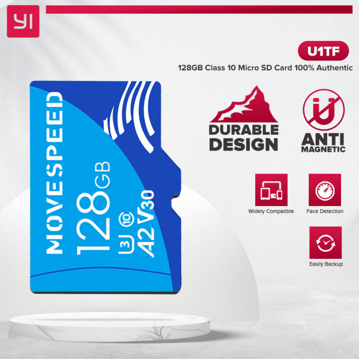 Move Speed Micro SD Card Memory Card 128GB 100MB/s High Speed Durable ...
