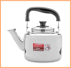 Ấm đun nước inox 304 có reo Century Zebra (Bạc) Dung tích 3L-4.5L-5.5L Hàng Thái Lan chính hiệu siêu bền an toàn cho sức khỏe - Dùng được bếp từ