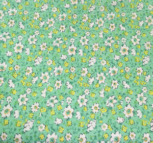 Green Floral Pure Cotton Plain Weave Fabric Hand Sewn DIY Home Textile Fabric TJ22190