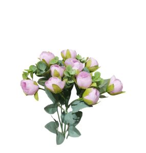 Bunga Mawar Artificial Rose Mini Bunga Peony Bulat 5 Cabang 10 Bunga Bunga Palsu Premium OY182