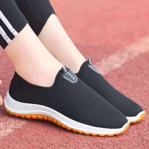 Free Shipping 2026 Spring New WomenS Single Shoes Canvas Shoes WomenS Middle-Aged And Elderly Walking Shoes Flat Casual Sports Shoes