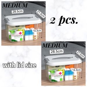 Fantasy Clear Storage Bin Stackable Box Cotainer with Lid and Grey Handle-KC104