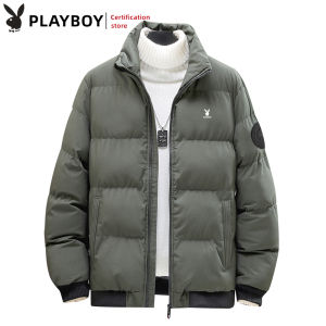 Playboy Mens Winter Jacket Thickened Down Jacket Casual Fashion Jacket