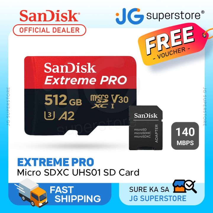 SanDisk Extreme Pro 512GB Micro SD Card SDXC A2 UHS-I V30 Class 10, Up to  200Mbps and 140Mbps Read and Write Speed with Adapter for Android  Smartphone