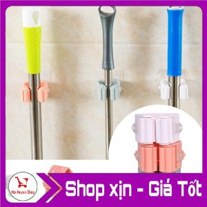 Bộ 2 dụng cụ kẹp cán chổi hít vào tường ( Giao