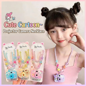 Cartoon Sanrio Camera Shape Necklace Projection Luminous Toy Children Pendant Accessories Gifts