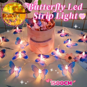 Butterfly Fairy Lights 1.5M Christmas String Light USB Operated Butterfly Curtain Lamp for Home Decor