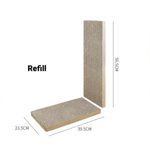 KUCINGJER Refill Large 40x60cm L Shape Cat Scratcher Board Cat Toy Cat Tree Scratches Papan Cakar Kucing Scratch Board 猫抓板