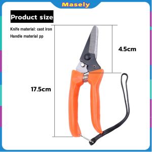 Masely Garden Pruning Grafting Shears Cast Iron Scissors Plant Flower Fruit Tree Branch Hands Pruner Cutter