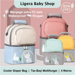 LIGERA Cooler Backpack Tas ASI Bayi Waterproof Diaper Bag Tas Lunch Bekal Multifungsi High Quality