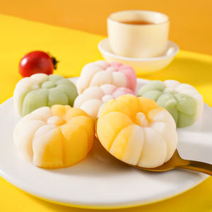 Whole Box Traditional Pie Handmade Mochi Flow Heart Snow Skin Flow Heart Fruit Mid-autumn Festival Fruit Skin Flow Heart Fruit Mid-autumn Moon Cake Mid-autumn Moon Cake
